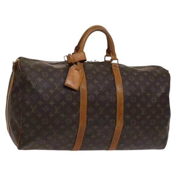 LOUIS VUITTON Monogram Keepall Bandouliere 55 Boston Bag M41414 LV Auth 120506 - Picture 1 of 16